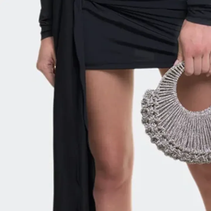 حقيبة كلاتش دائرية ,Round clutch bag