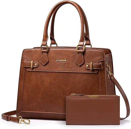 2Pcs Leather Handbag and Purse
