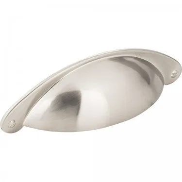 3" CENTER-TO-CENTER SATIN NICKEL LYON CABINET CUP PULL #8233SN