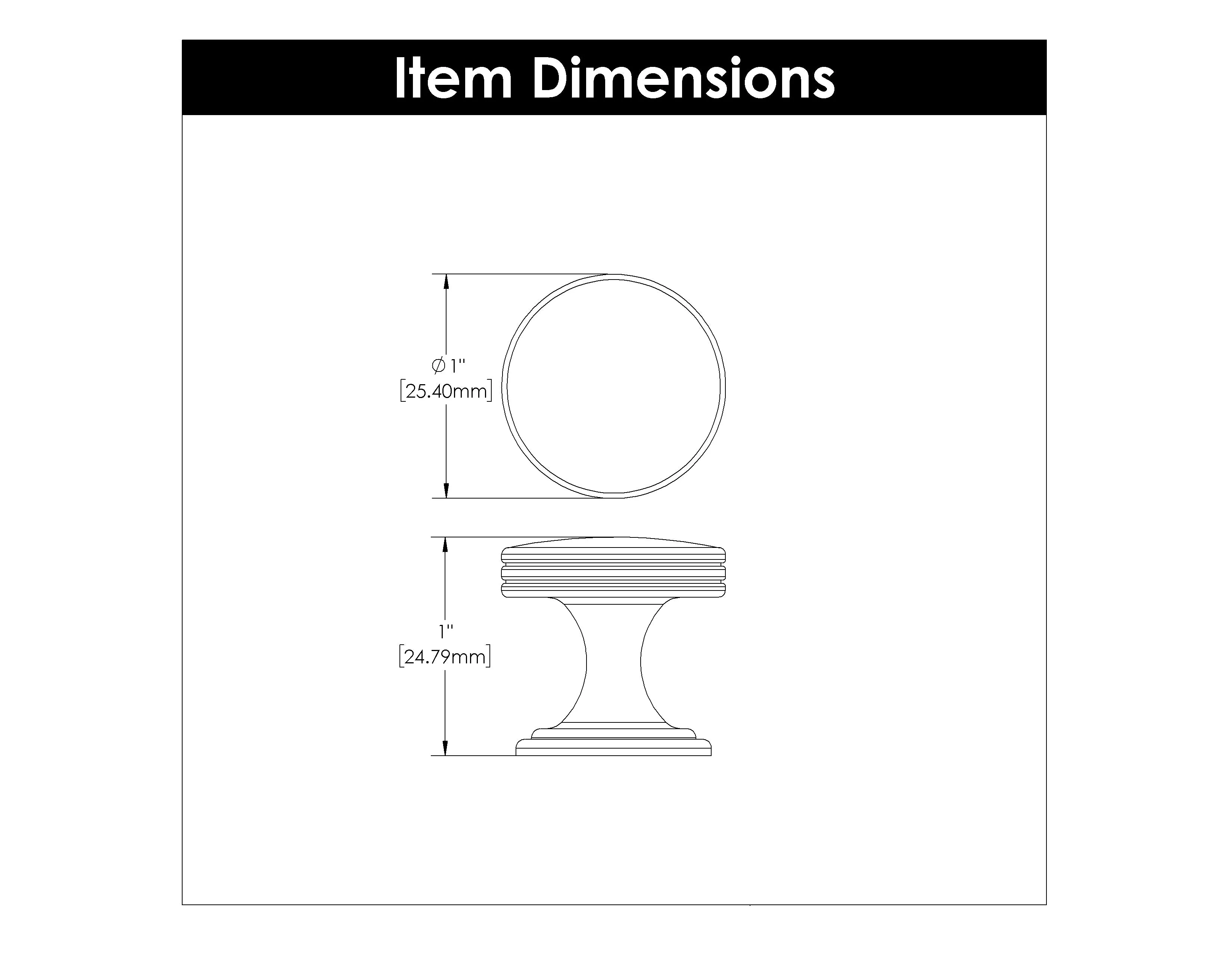 American Diner Knob, 1" DIA. - CTG3770