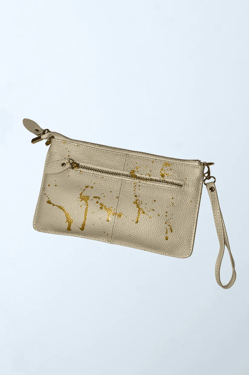 Anca Barbu Limited Edition Hand Painted Leather Clutch