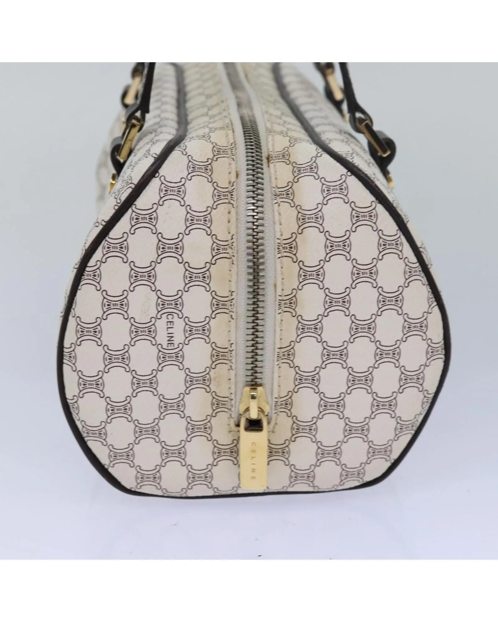 Authentic Celine Macadam Canvas Hand Bag in PVC Leather