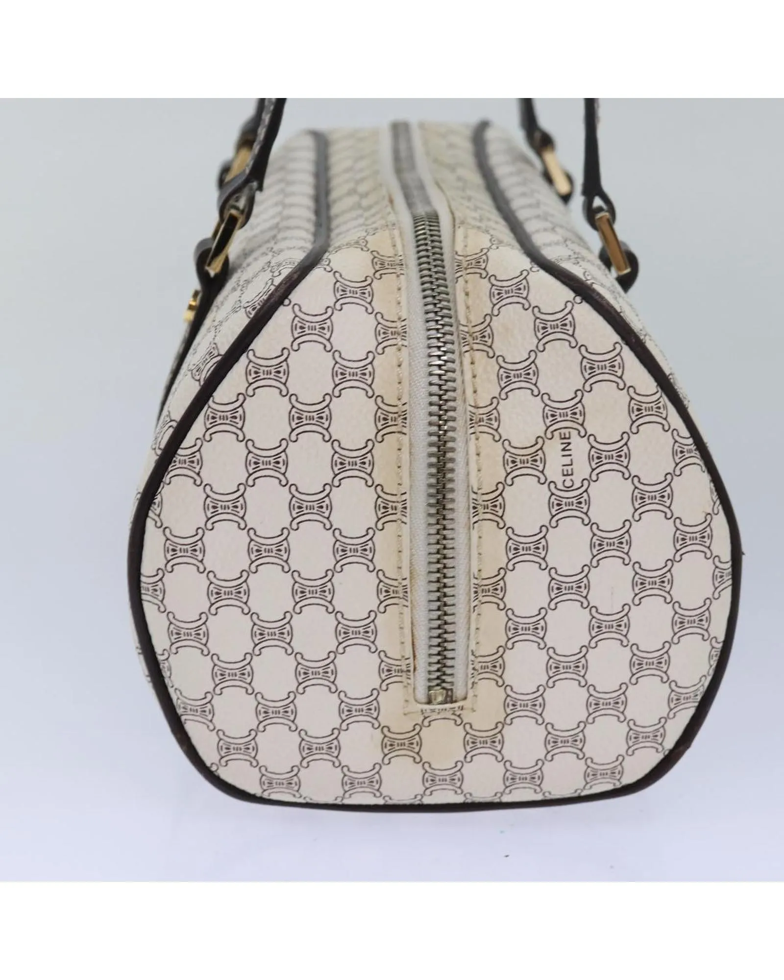 Authentic Celine Macadam Canvas Hand Bag in PVC Leather