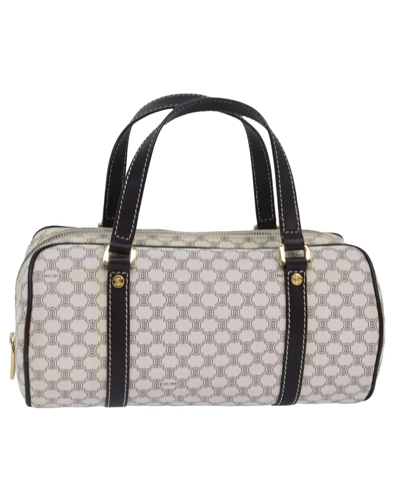 Authentic Celine Macadam Canvas Hand Bag in PVC Leather