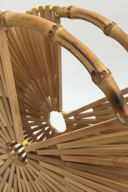 Bamboo Round Fan Bag