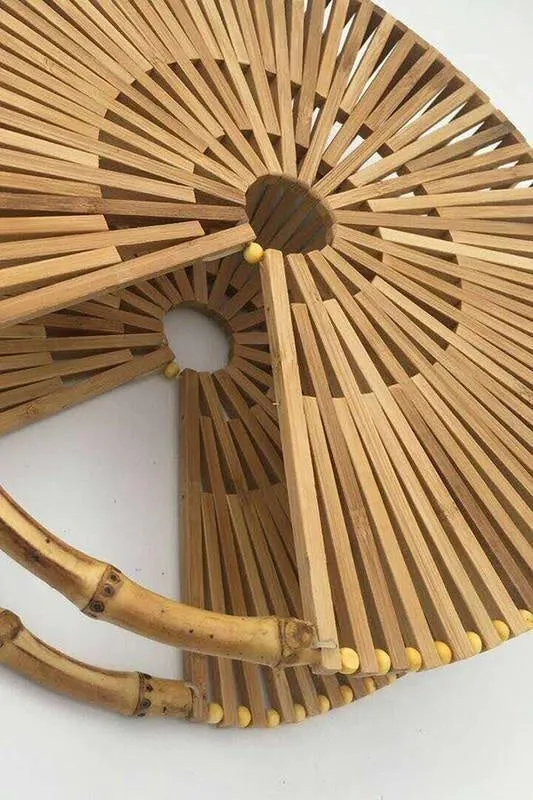 Bamboo Round Fan Bag