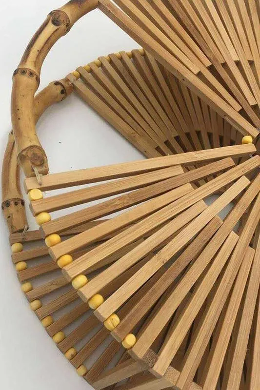 Bamboo Round Fan Bag