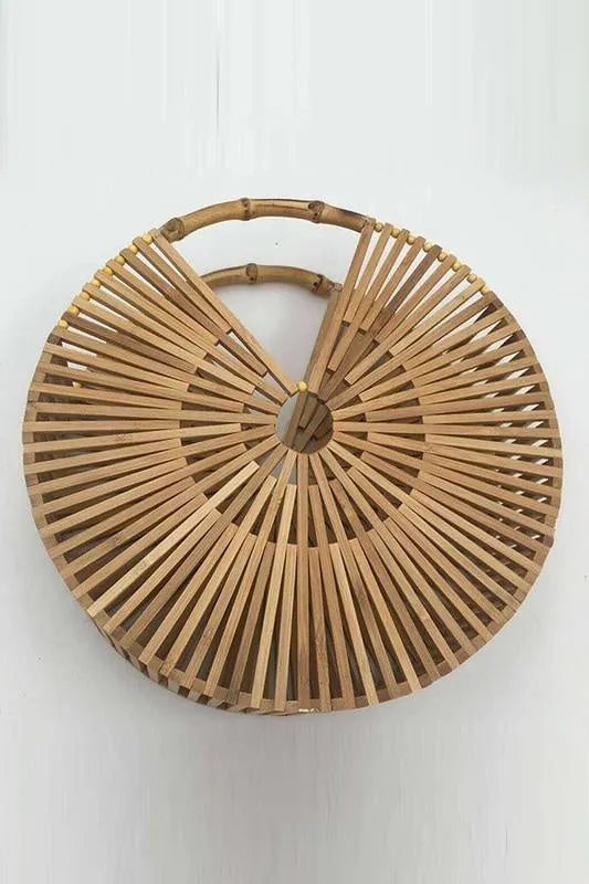 Bamboo Round Fan Bag