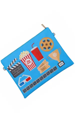 [BOGO] FSB19208 Movie Theater Beach Clutch Bag w/ Shoulder Strap
