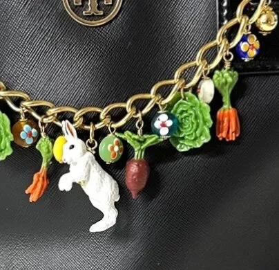 Bunny Rabbit Garden Chain Bag Charm