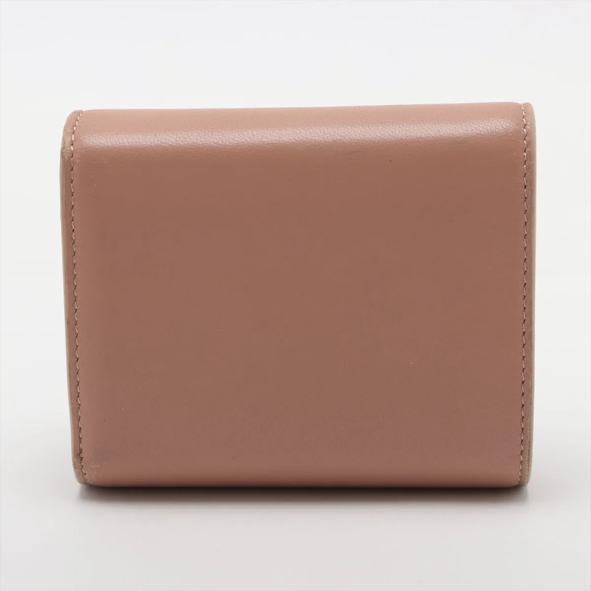 Celine Triomphe Beige Compact Flap Cardholder Wallet