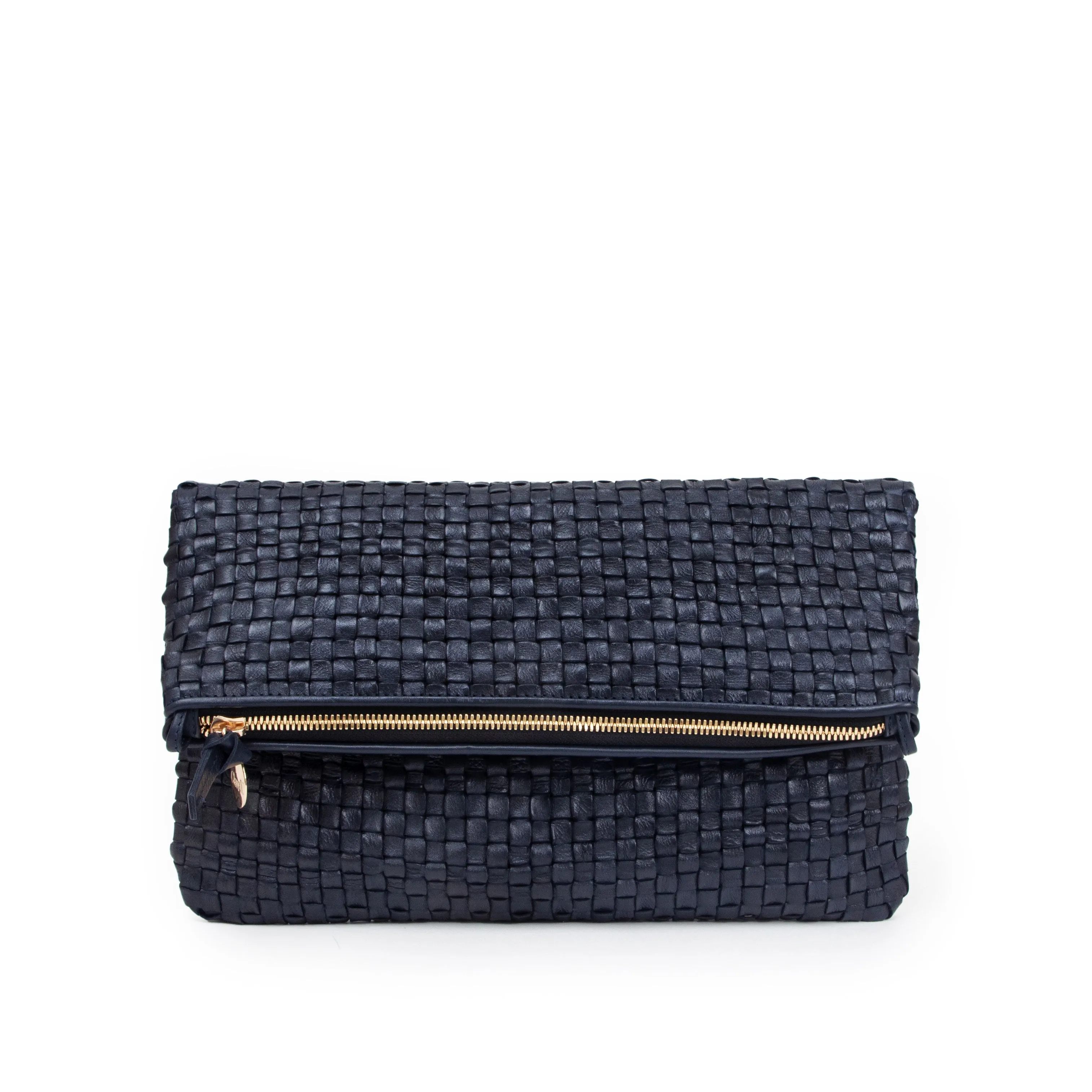 Clare V Foldover Twilight Woven Foldover Clutch w/Tabs