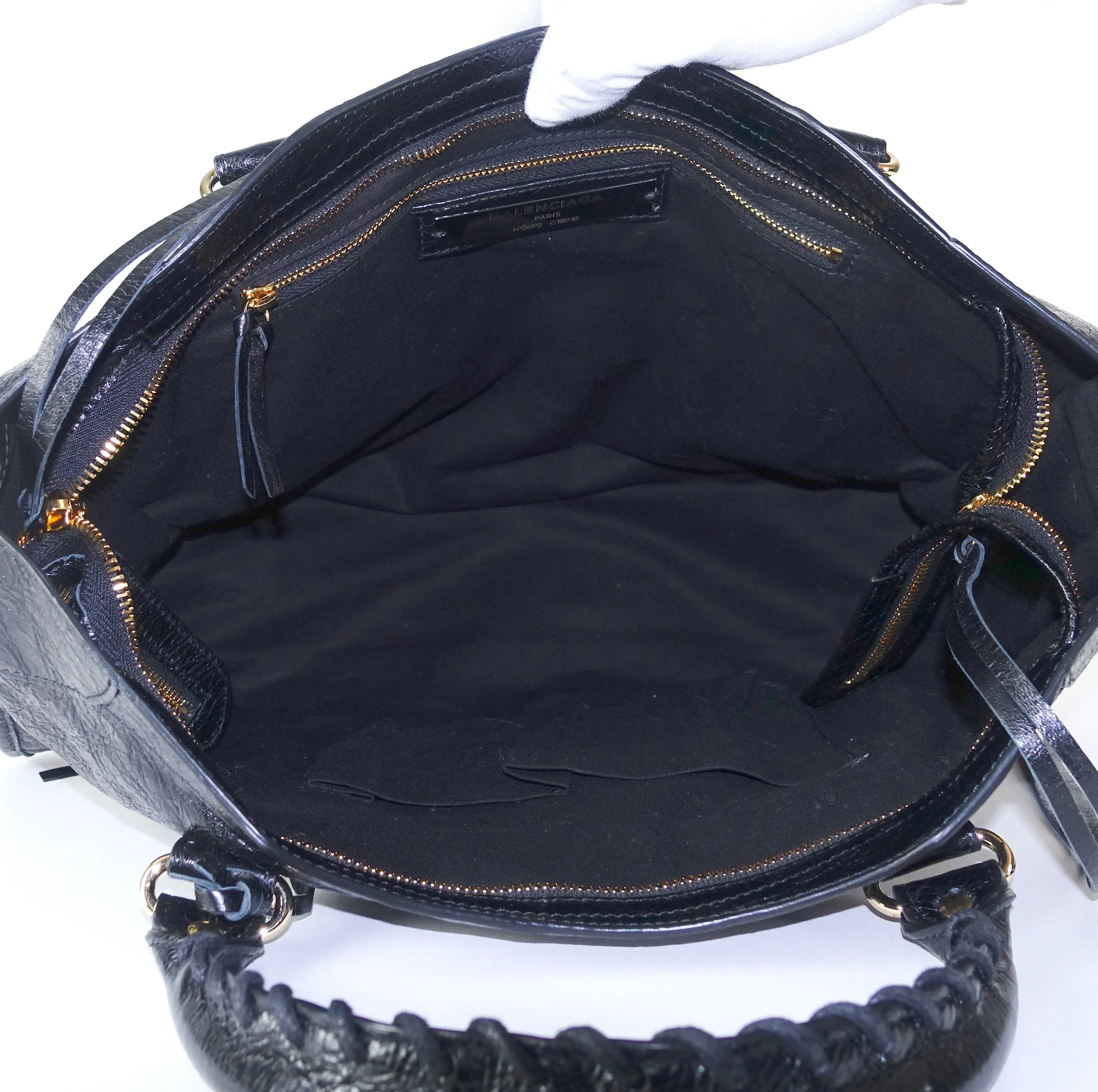 Classic Agneau Leather City Bag