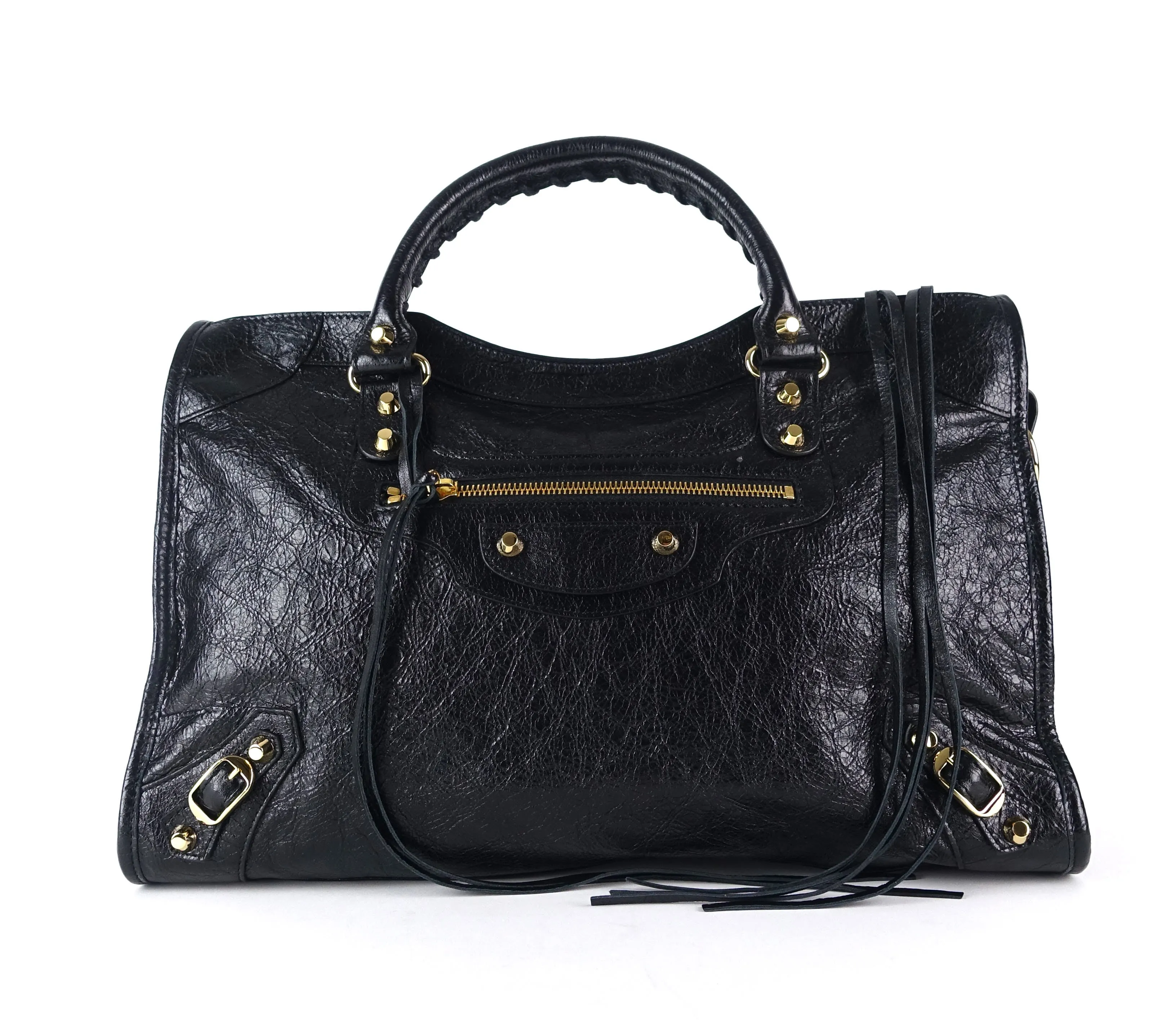 Classic Agneau Leather City Bag