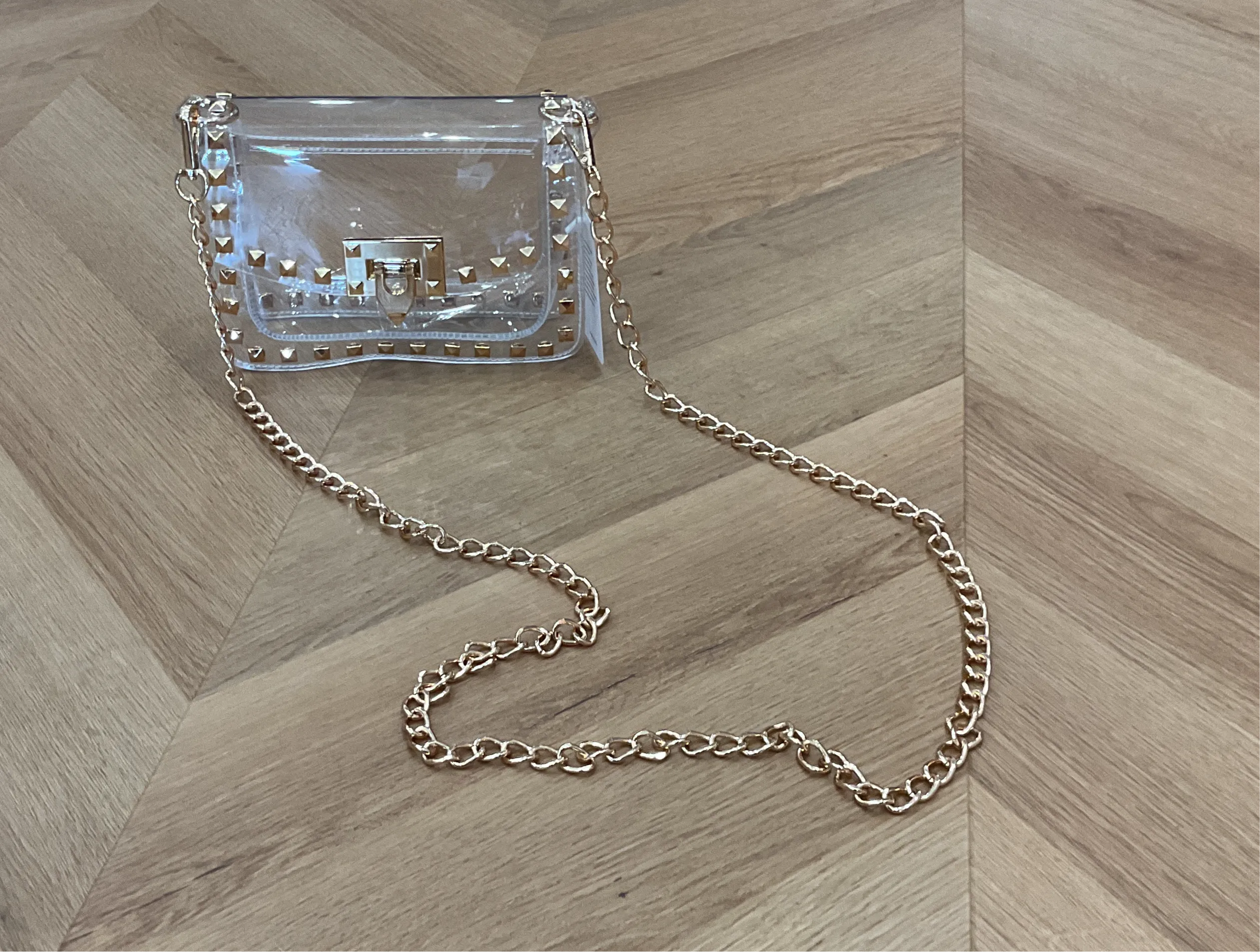 Clearly Handbag/Gold