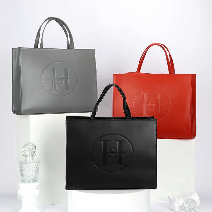 Custom Luxury PU Leather Tote-حقيبة توت فاخرة