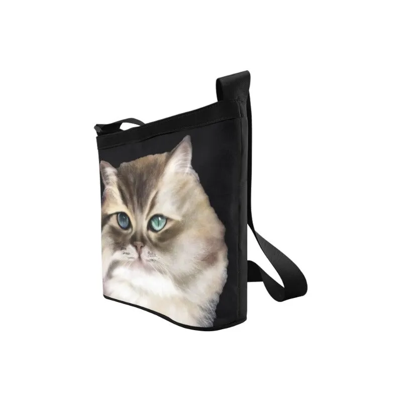 Cute Cat Print Shoulder Handbag For Women