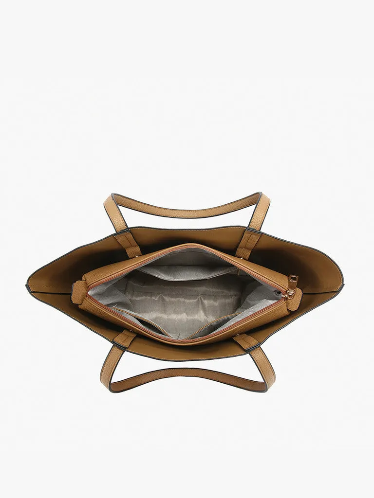 Dark Green Millie Paneled Tote