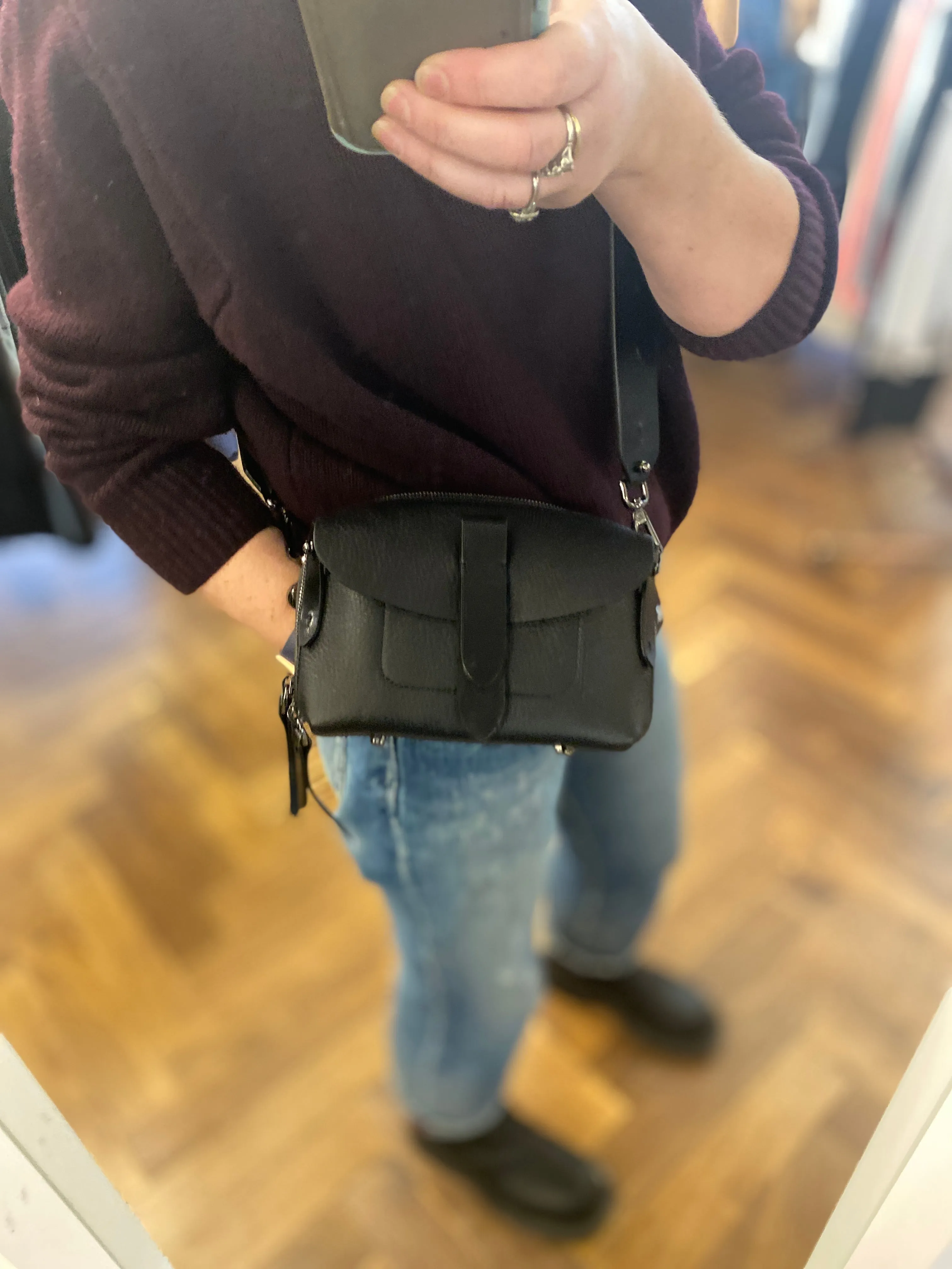 Filodee Microtool Handbag in Grain Leather Black