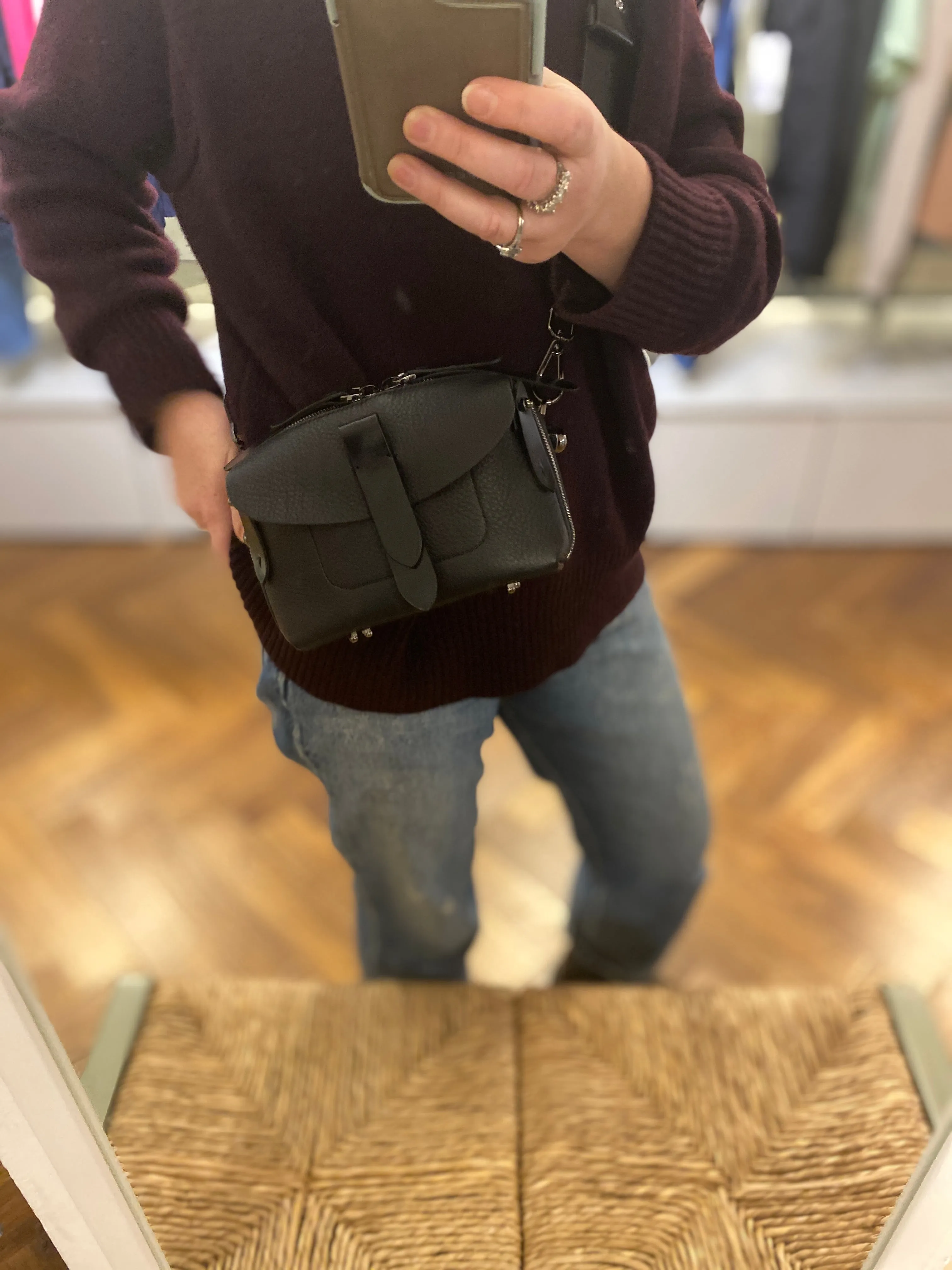 Filodee Microtool Handbag in Grain Leather Black