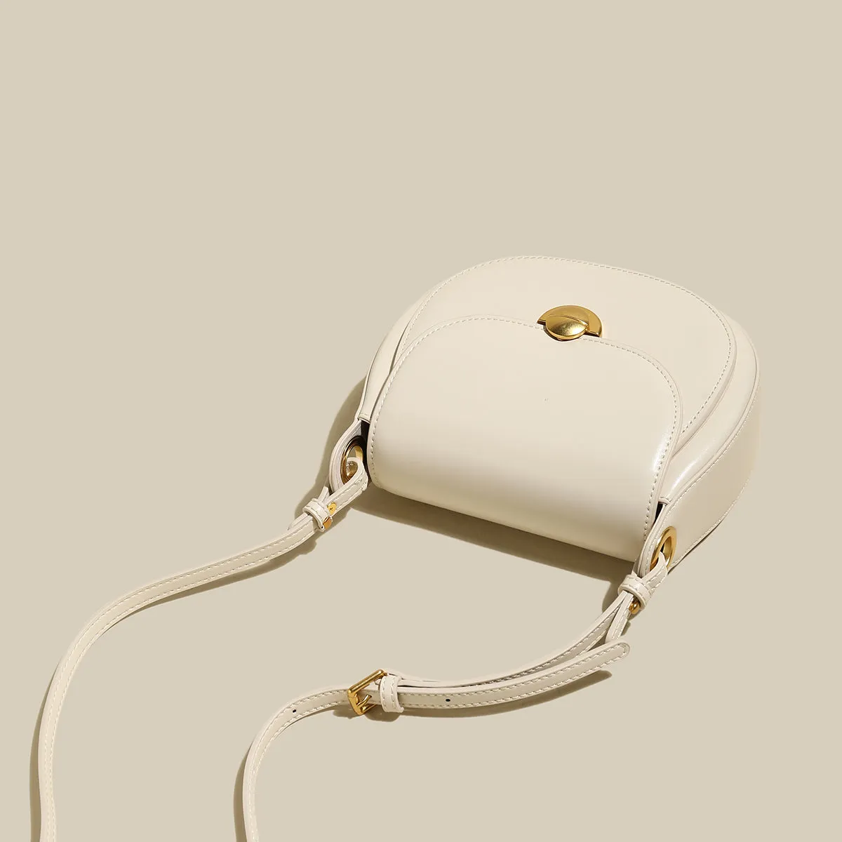 Flap Back Crescent Shoulder Bag