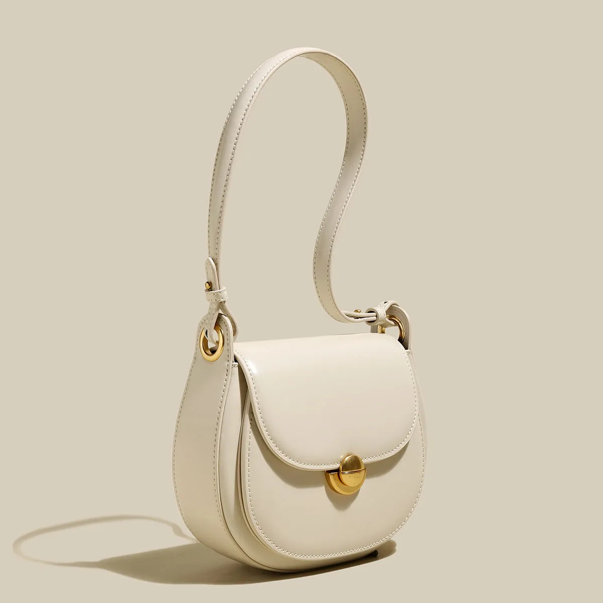 Flap Back Crescent Shoulder Bag