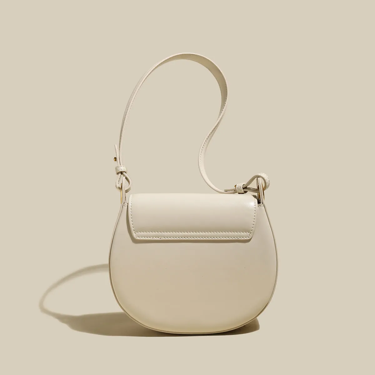 Flap Back Crescent Shoulder Bag
