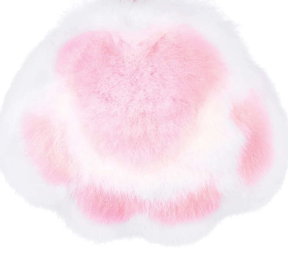 Fluffy Cat Paw Keyring