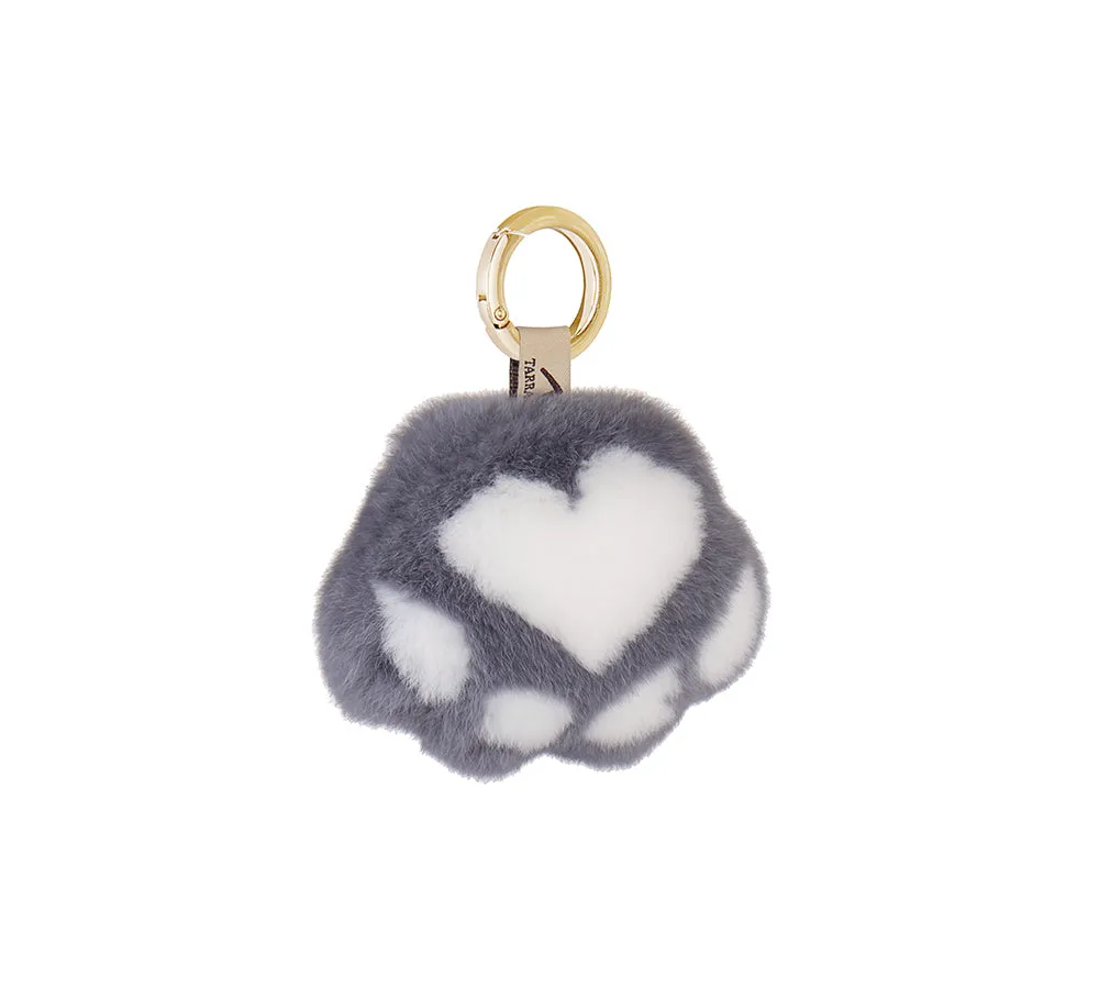 Fluffy Cat Paw Keyring