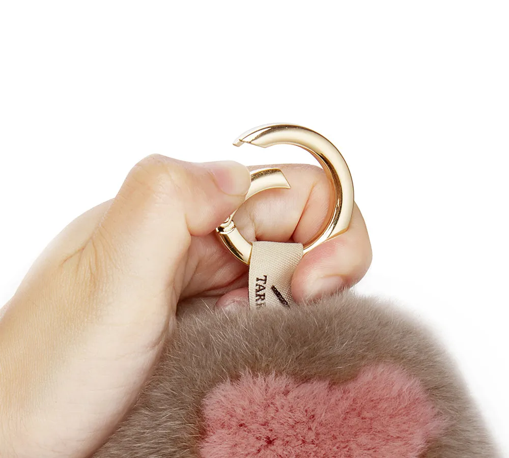 Fluffy Cat Paw Keyring