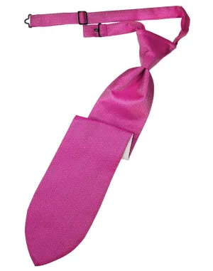 Fuchsia Herringbone Kids Necktie