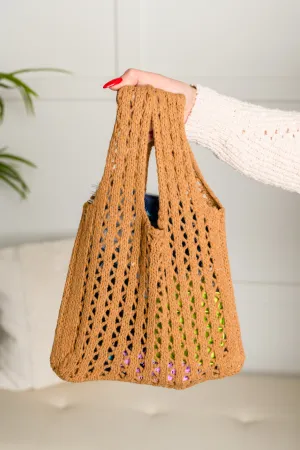 Girls Day Open Weave Bag in Tan - 11/25