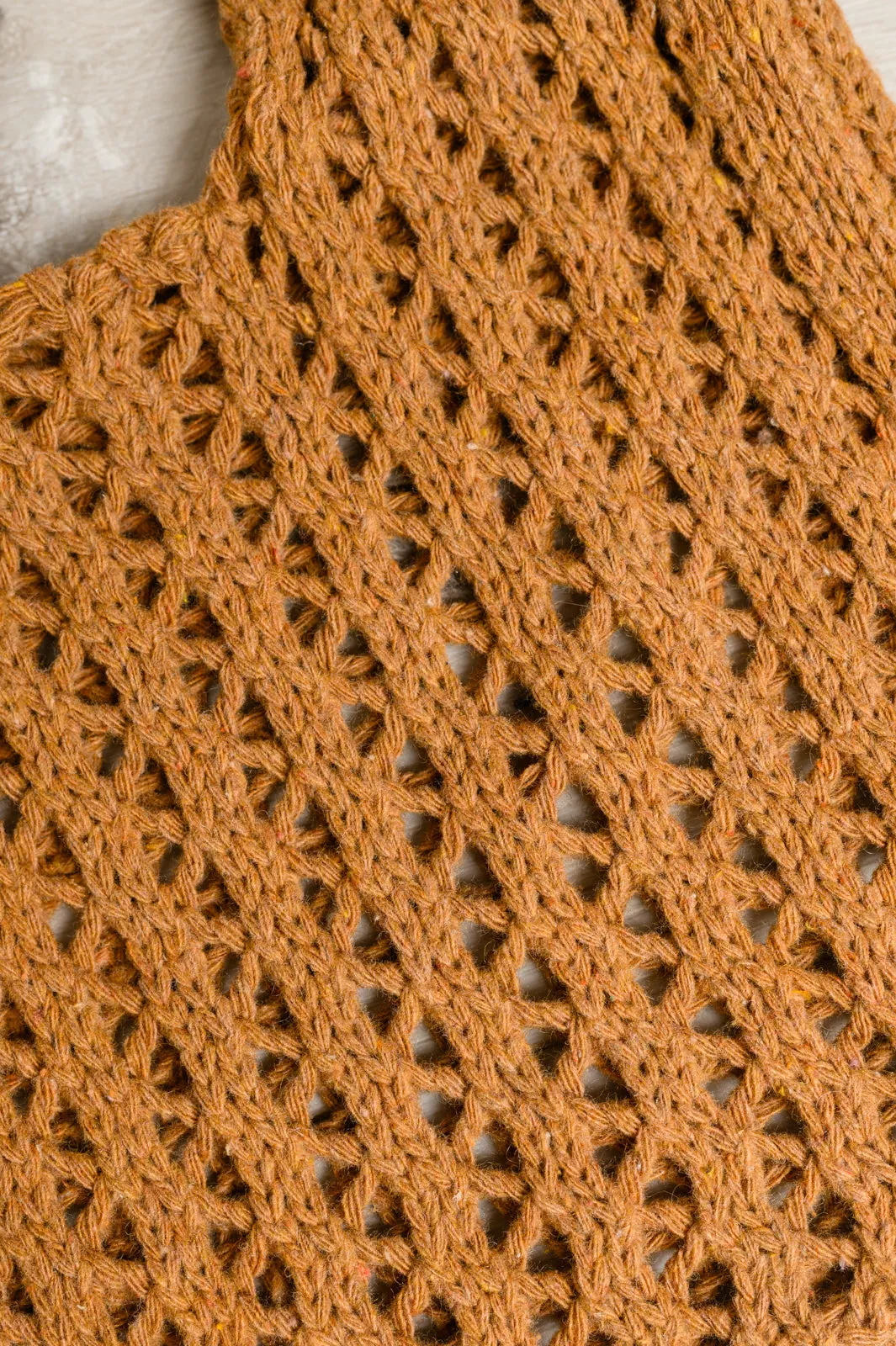 Girls Day Open Weave Bag in Tan - 11/25