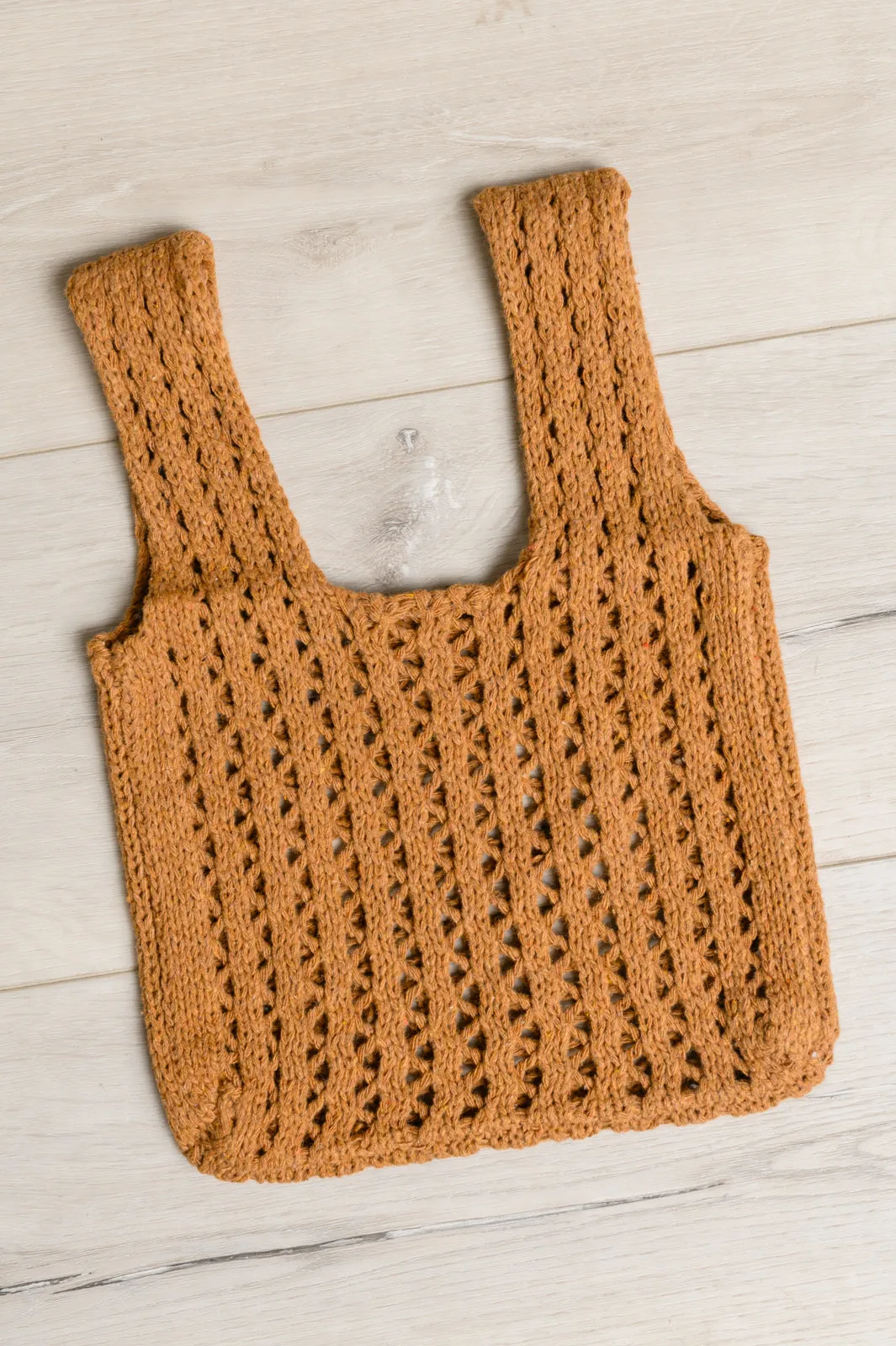 Girls Day Open Weave Bag in Tan - 11/25