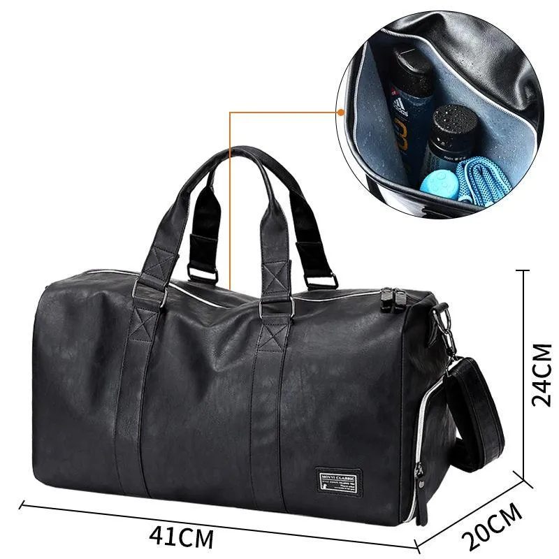 Gym Bag Dry Wet Separation Men's Handbag Casual Short Business Trip Travel Bag Large Capacity