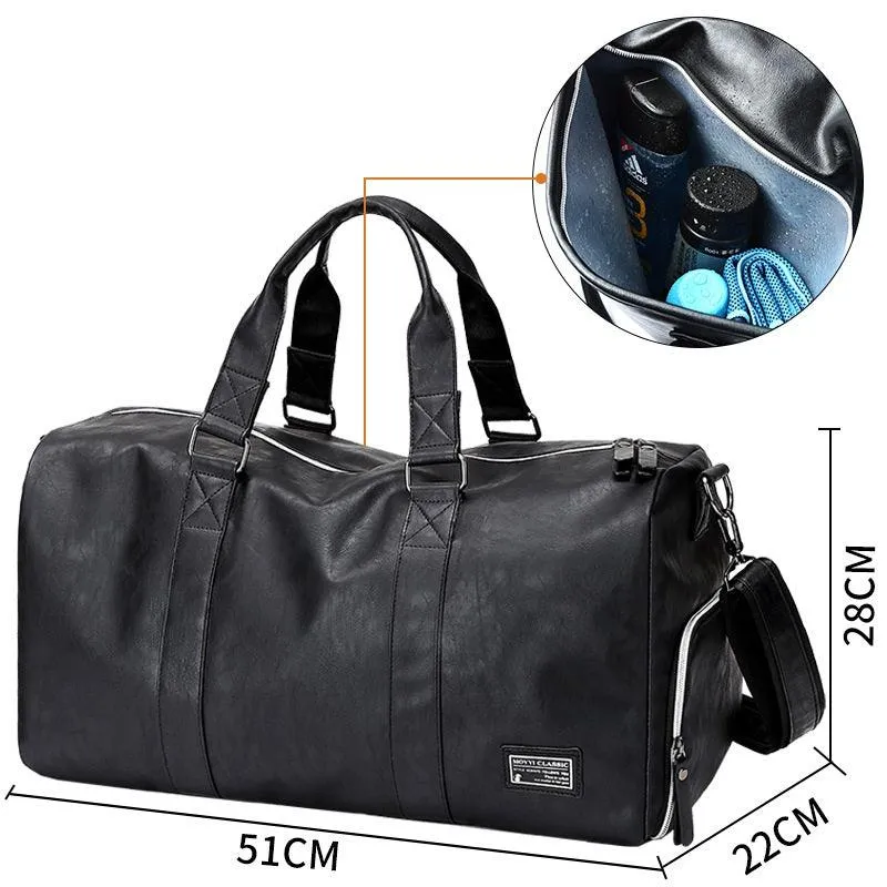 Gym Bag Dry Wet Separation Men's Handbag Casual Short Business Trip Travel Bag Large Capacity