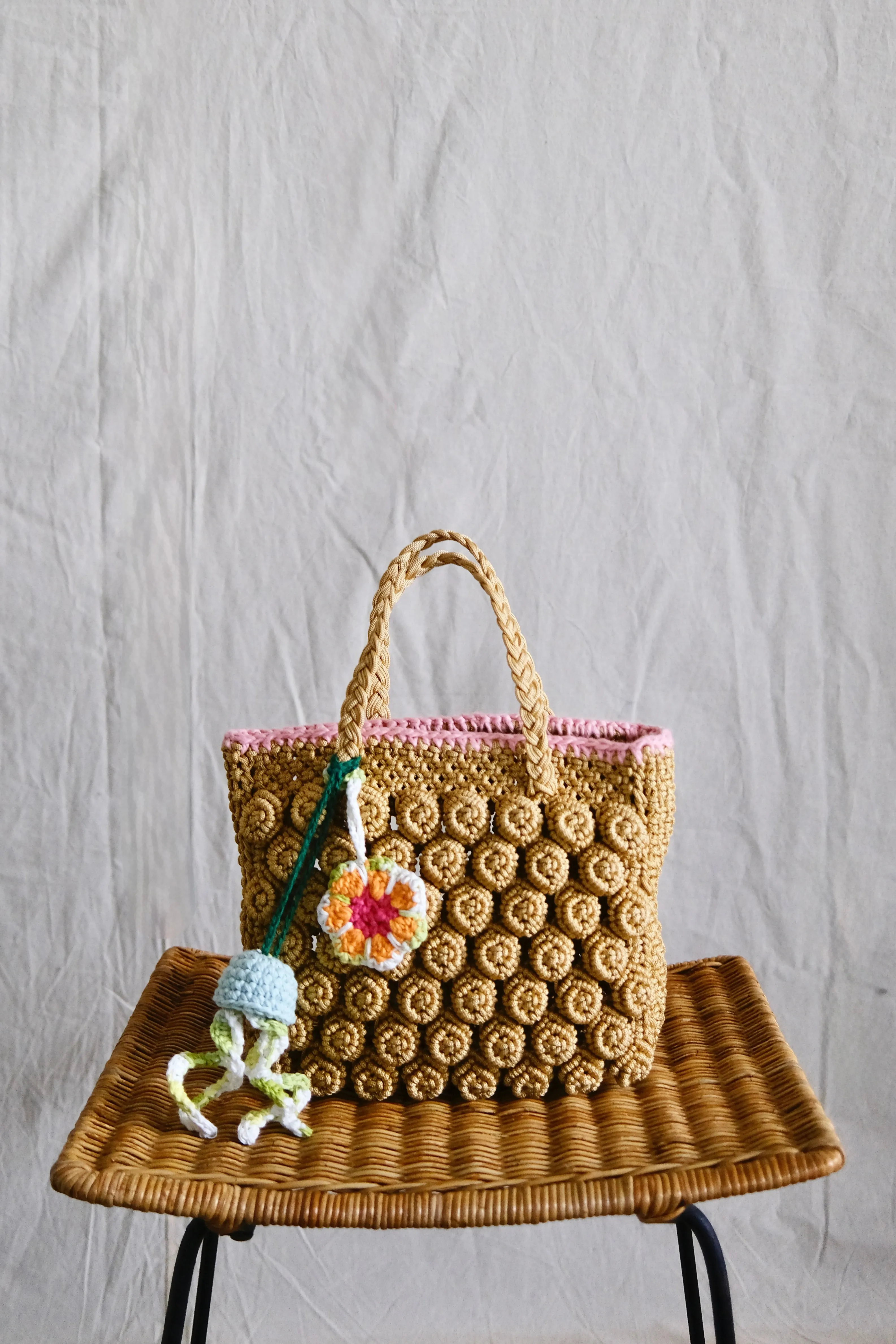 Hand crocheted charm. Octopus Louis