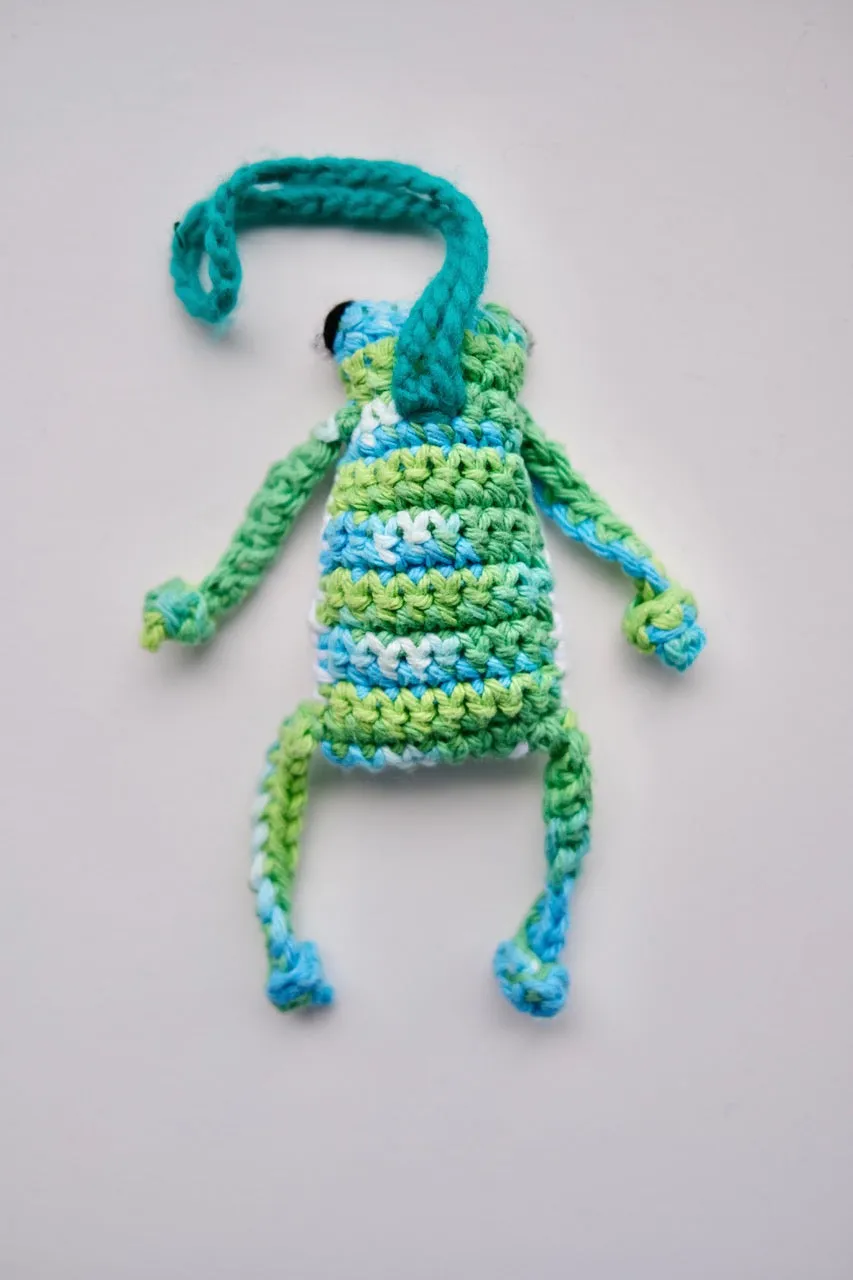 Hand crocheted charm. Salut mon ami