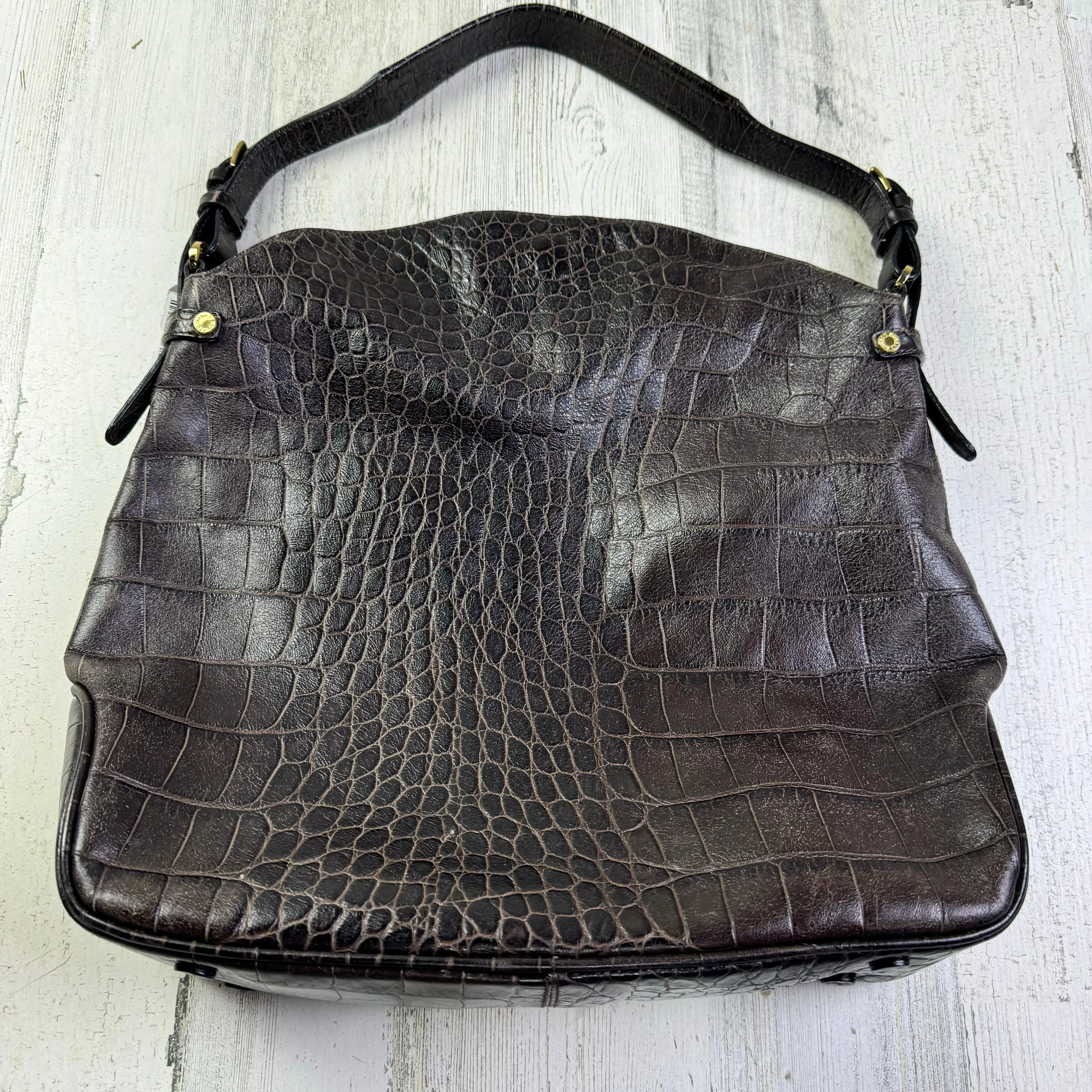 Handbag Leather By Clothes Mentor, Size: Medium