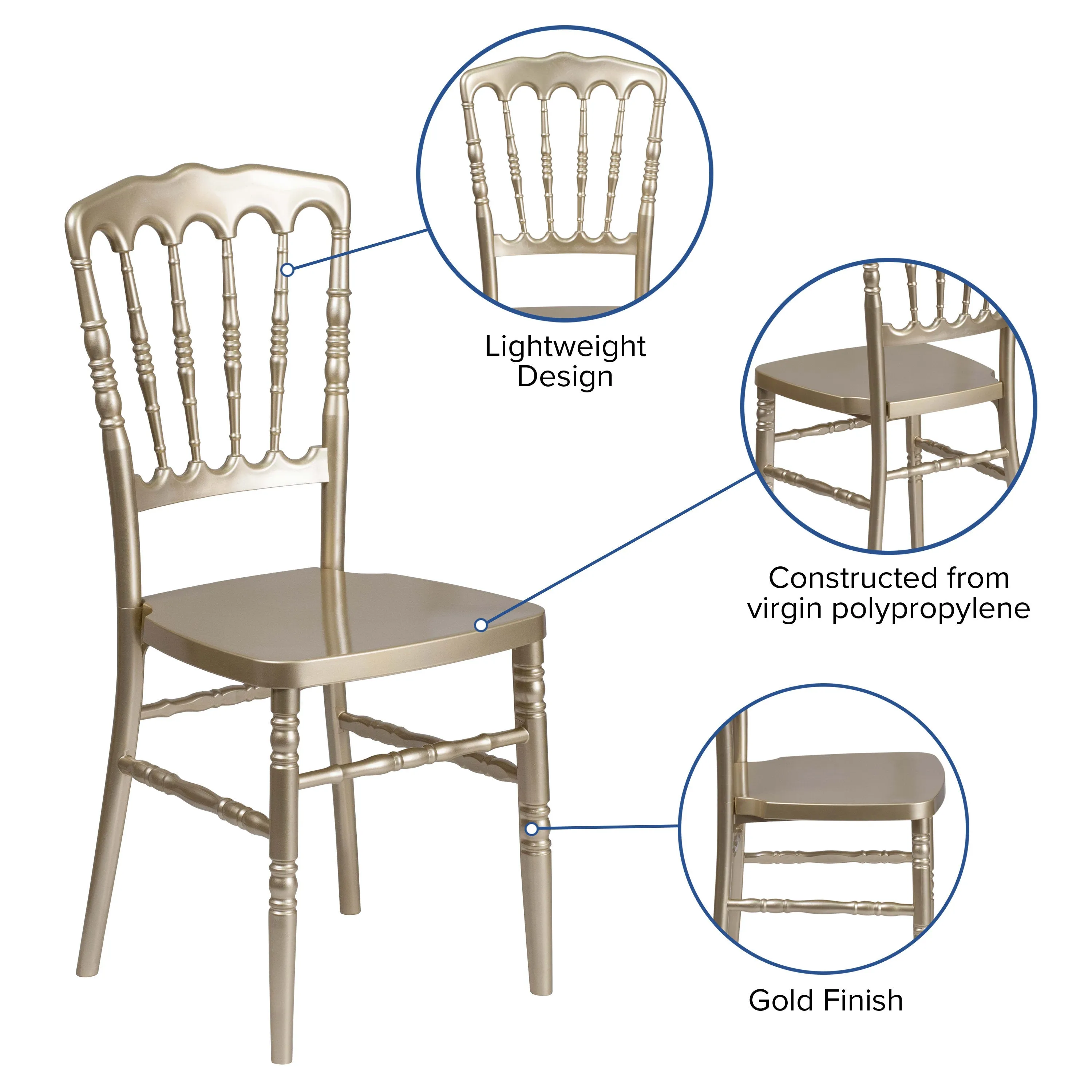 HERCULES Series Resin Stacking Napoleon Chair