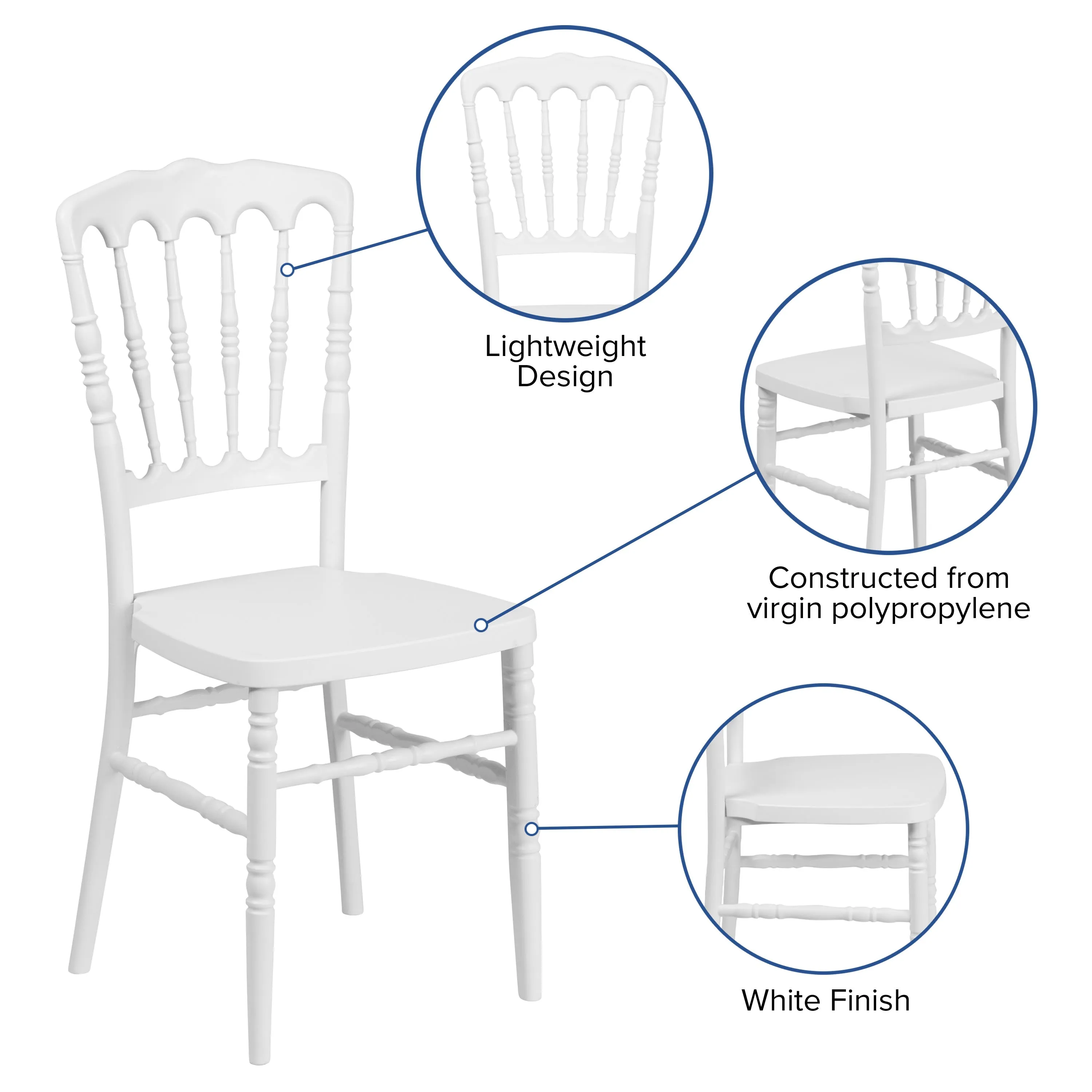 HERCULES Series Resin Stacking Napoleon Chair