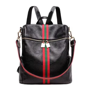 Hit color ribbon shoulder bag casual handbag fashion wild school Korean backpack