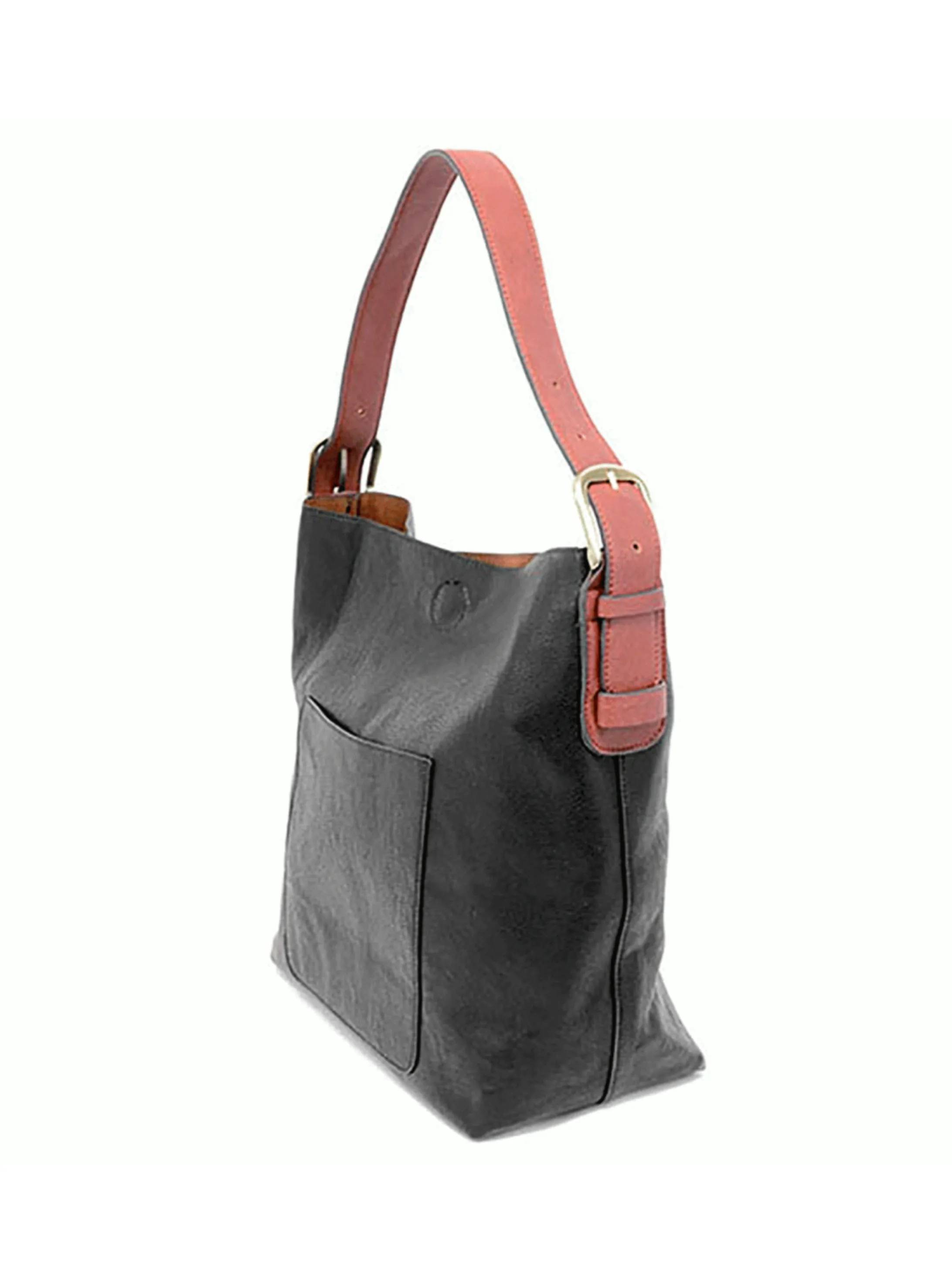 Hobo Handle Cedar Handbag [Black-L8008]