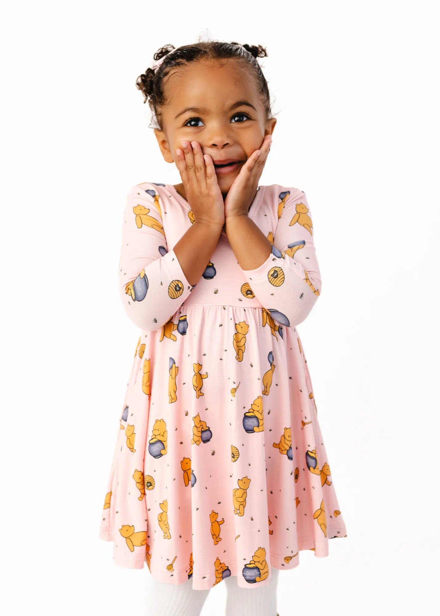Hunny Pot Pink Long Sleeve Twirl Dress