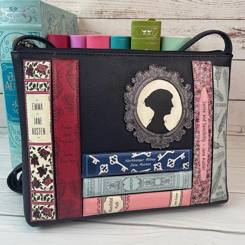 Jane Austen Books Design Handbag