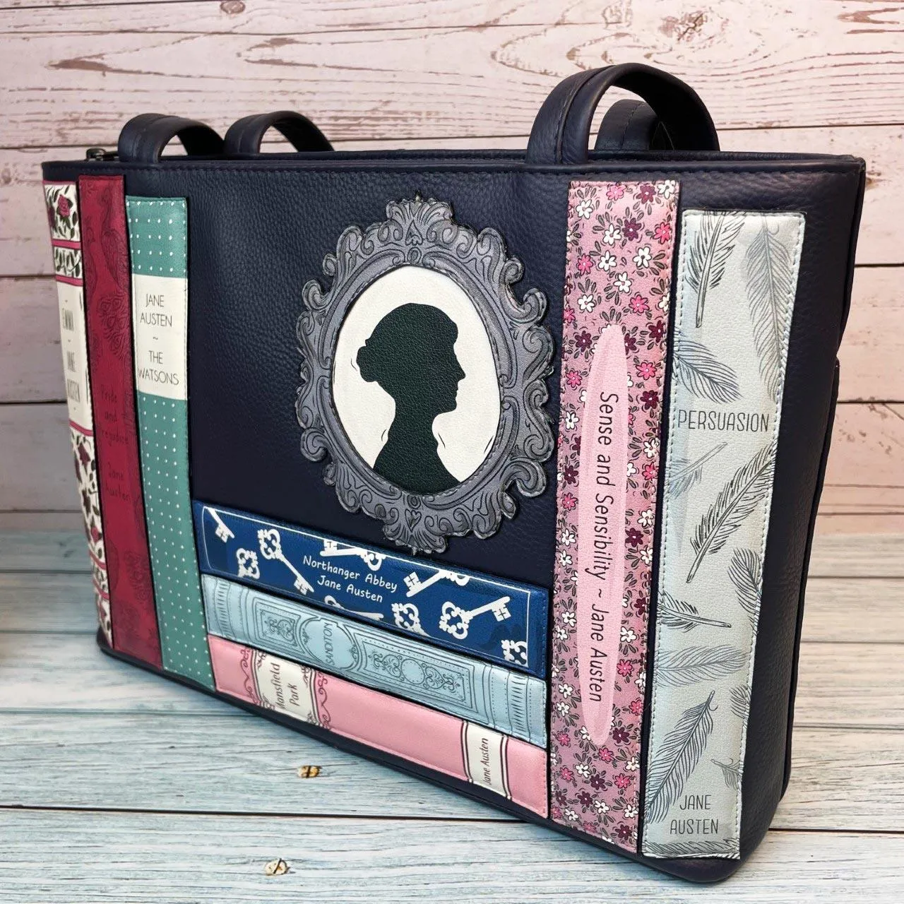 Jane Austen Books Design Shoulder Bag
