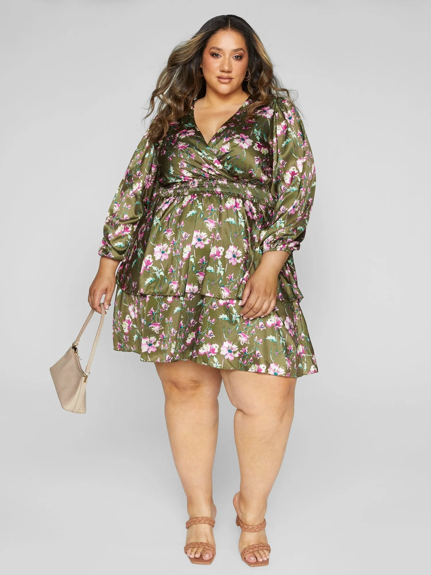 Kara Floral Print Tiered Dress