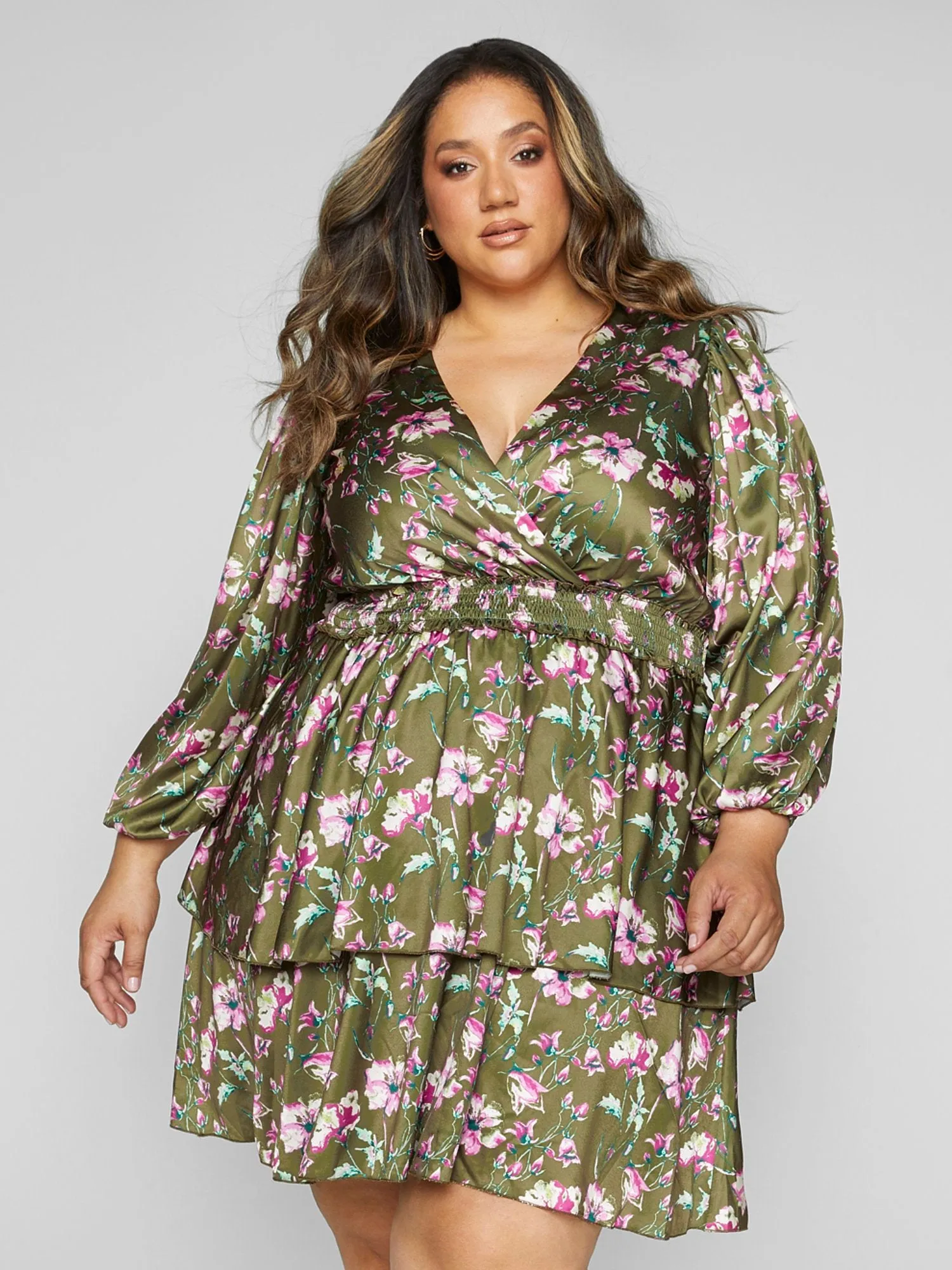 Kara Floral Print Tiered Dress