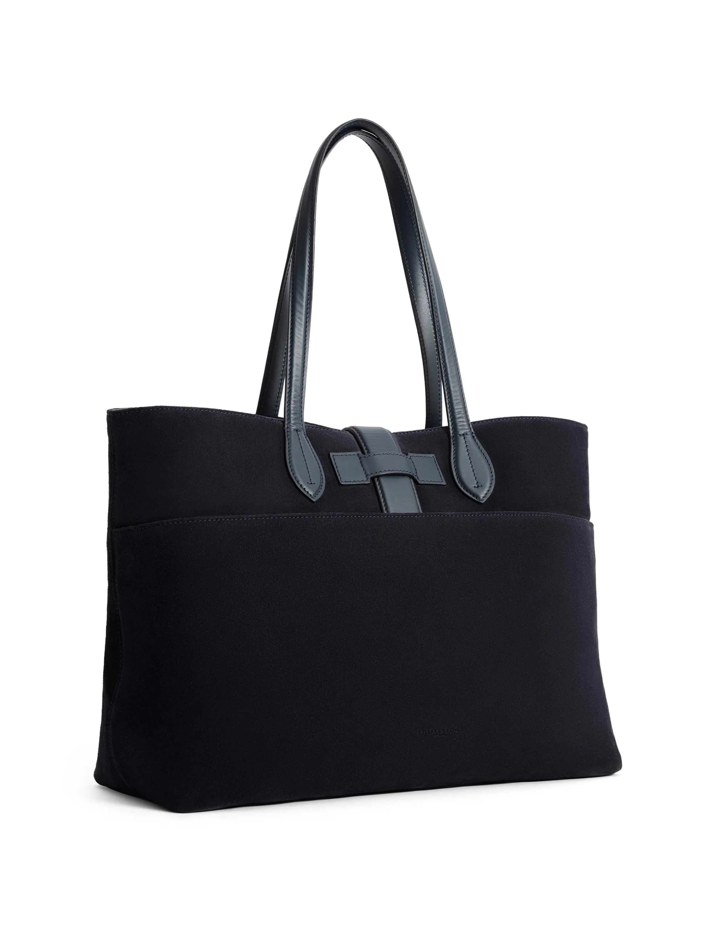 Langham Tote - Navy Suede