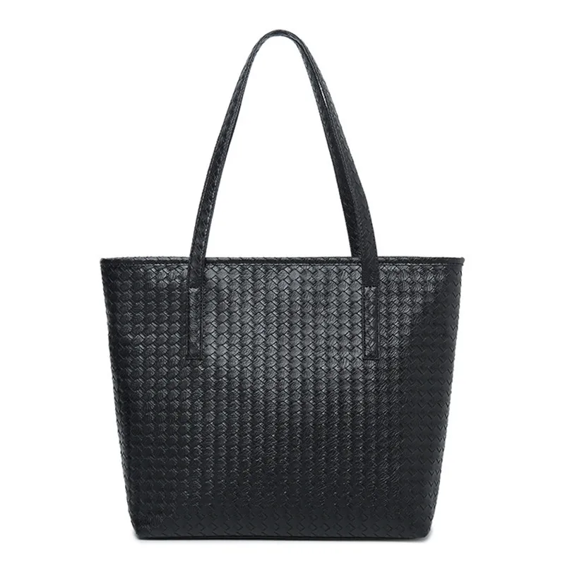 Large-capacity female bag woven shoulder bag